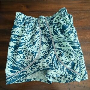 Nike Dri-FIT Running Shorts Medium Teal Print Athletic
